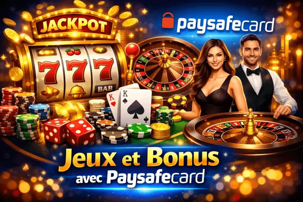 Jeux et bonus disponibles avec Paysafecard